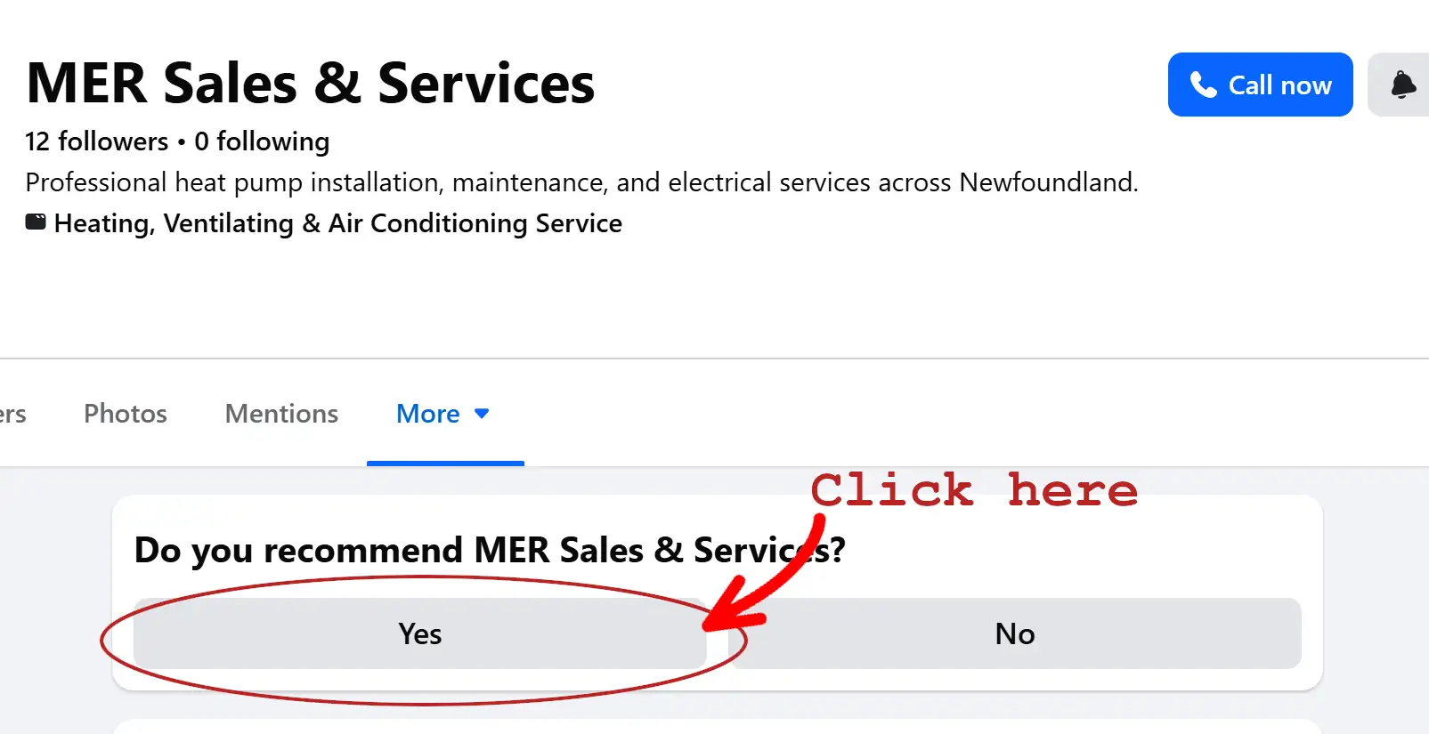 Guidance for leaving a FB review