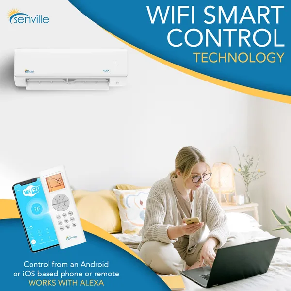 15000 BTU Mini Split Air Conditioner - Heat Pump - AURA Series product image