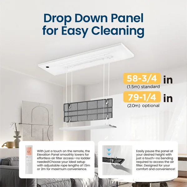 18000 BTU 1-Way Cassette Air Conditioner - Heat Pump - SENA-18HF-1WC product image