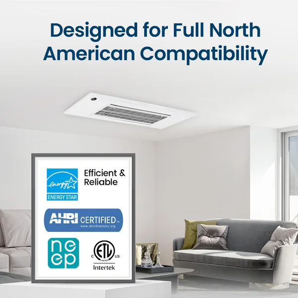 18000 BTU 1-Way Cassette Air Conditioner - Heat Pump - SENA-18HF-1WC product image