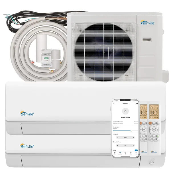 36000 BTU Dual Zone Mini Split Air Conditioner - Heat Pump - SENA/36HF/D product image