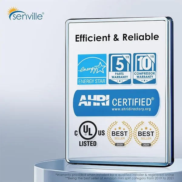 36000 BTU Dual Zone Mini Split Air Conditioner - Heat Pump - SENA/36HF/D product image