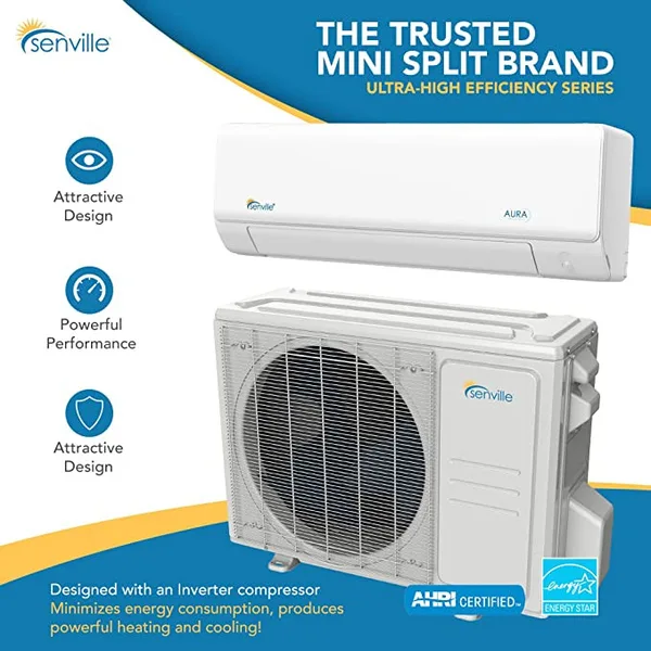 36000 BTU Tri-Zone Mini Split Air Conditioner - Heat Pump - SENA/36HF/T product image