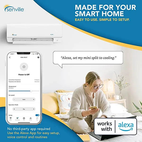 36000 BTU Tri-Zone Mini Split Air Conditioner - Heat Pump - SENA/36HF/T product image