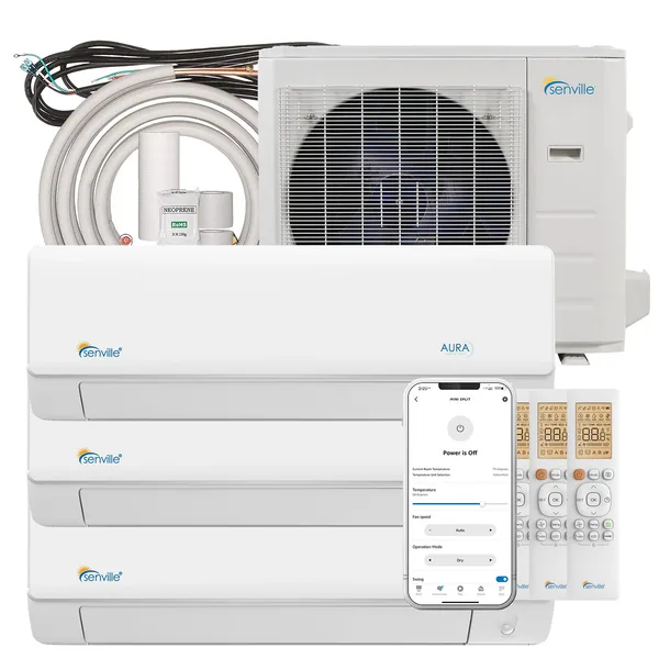 36000 BTU Tri-Zone Mini Split Air Conditioner - Heat Pump - SENA/36HF/T product image